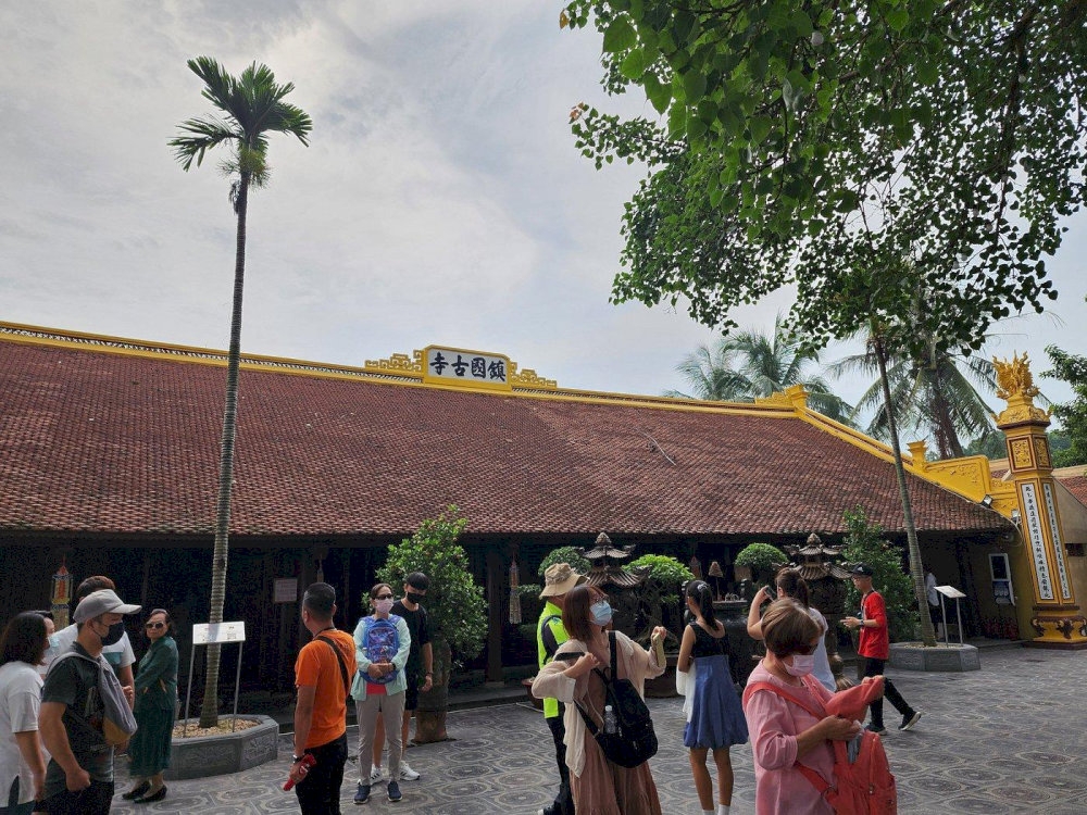 The Front House of Tran Quoc Pagoda welcomes visitors with its sacred and timeless charm